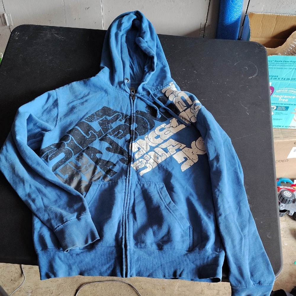 Billabong Blue Zip Up Sweater
